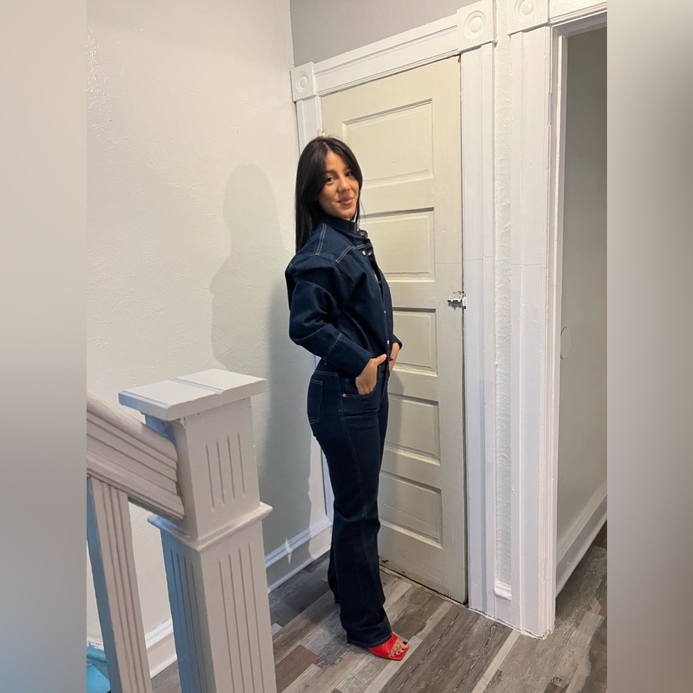 Dark denim jumpsuit